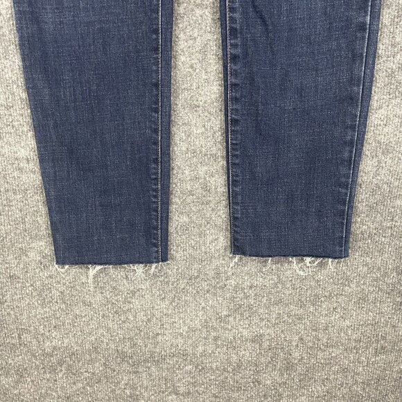 Chicos Jeans Womens 0 Small 4 Blue So Slimming Girlfriend Ankle Raw Hem Stretch - Picture 3 of 13